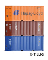 Tillig 07706, 3er Set 20' Container / TT